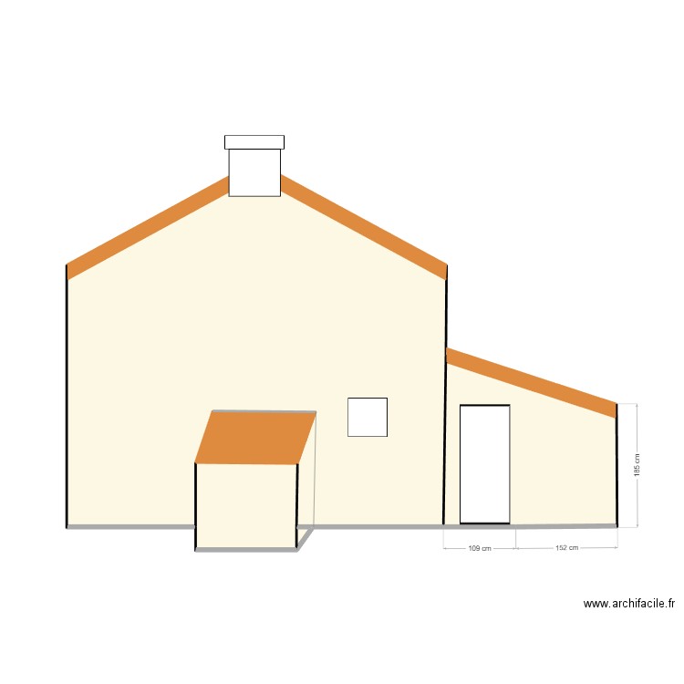 plan coté nord 1. Plan de 5 pièces et 31 m2