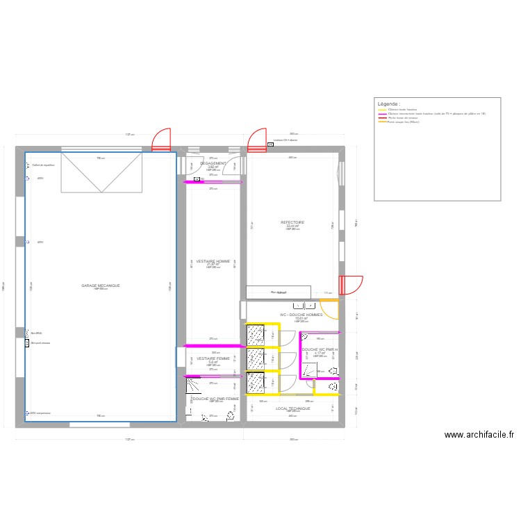 ATELIER MENUISERIES. Plan de 11 pièces et 195 m2