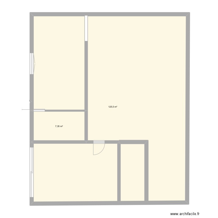 Essai 6 2 2025. Plan de 2 pièces et 133 m2