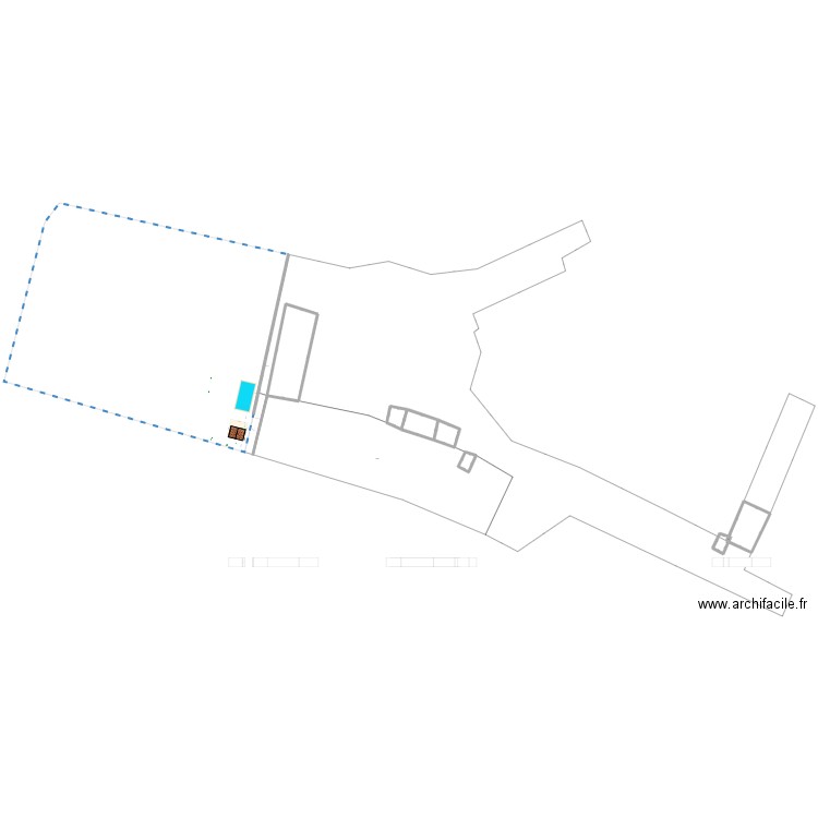 Abri de jardin AVEC TOIT. Plan de 9 pièces et 470 m2