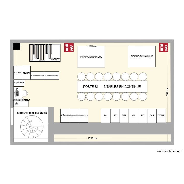 projet transfert. Plan de 1 pièce et 115 m2