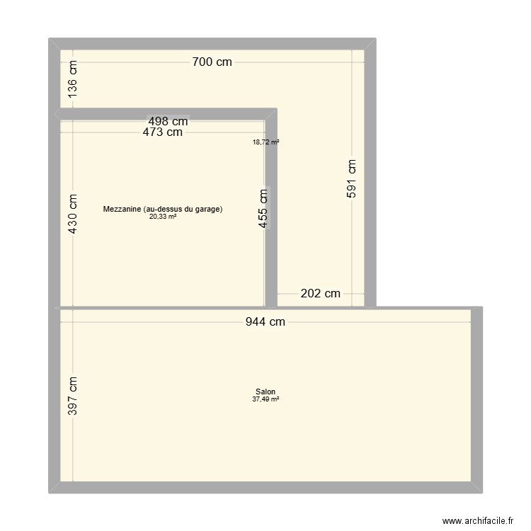 RBX. Plan de 3 pièces et 77 m2