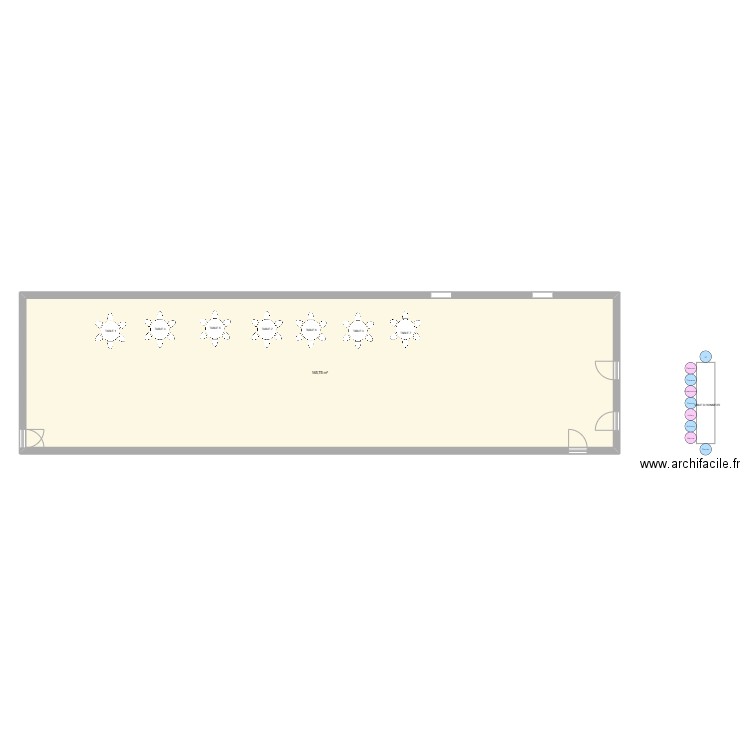 Mariage A & T => 05/04/2025. Plan de 1 pièce et 166 m2