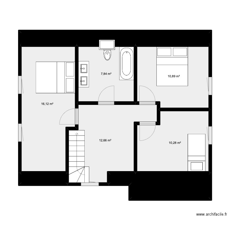 champelet. Plan de 8 pièces et 69 m2