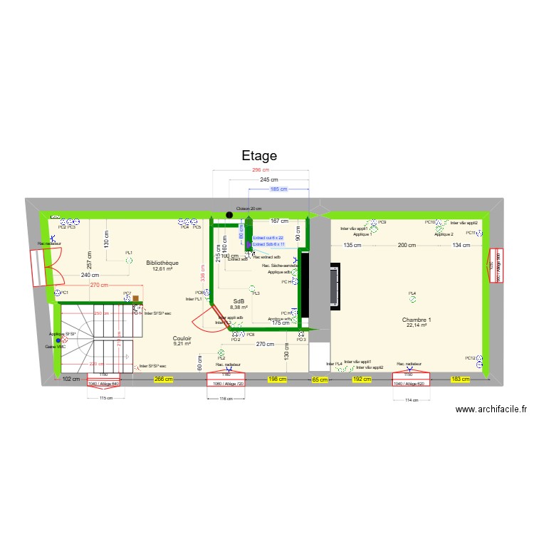 Membrey 27. Plan de 30 pièces et 241 m2