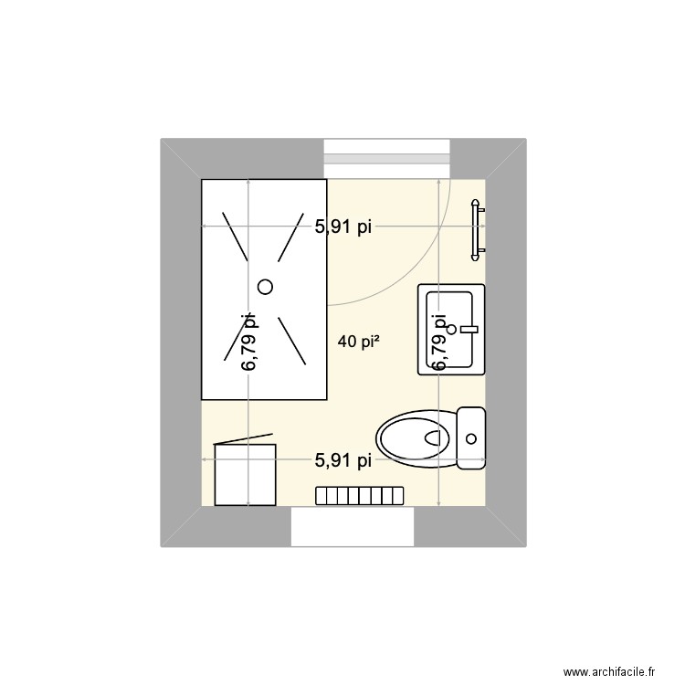 2e sub option douche. Plan de 0 pièce et 0 m2