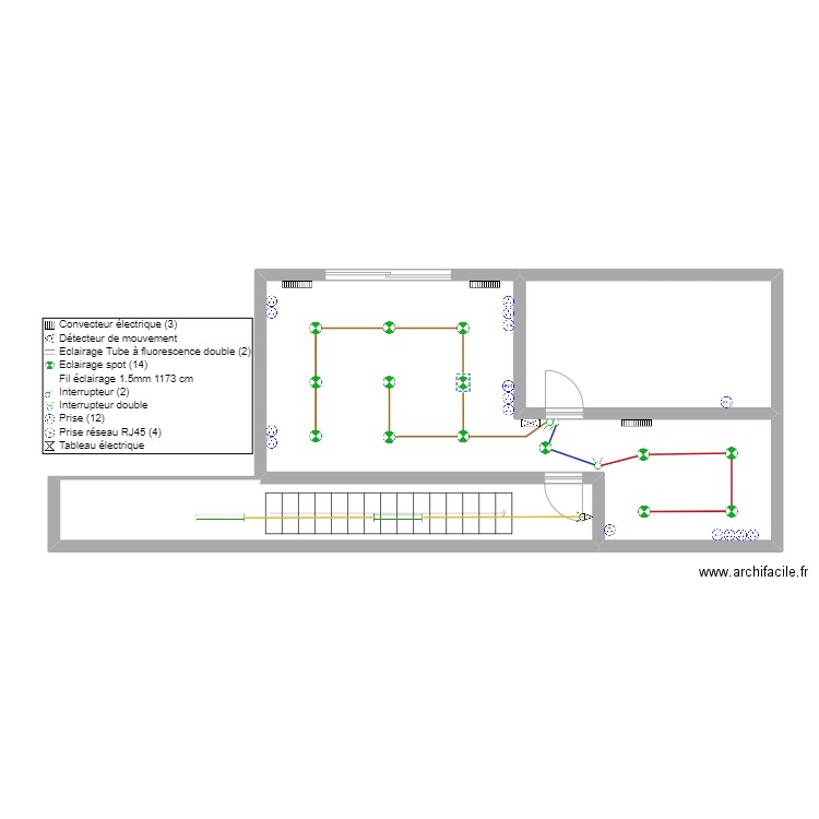 LESCOMPAGNONS REUNIS. Plan de 3 pièces et 77 m2