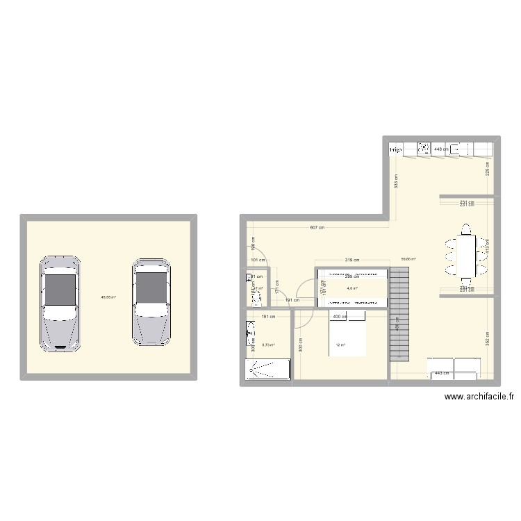 Brigneau. Plan de 6 pièces et 129 m2