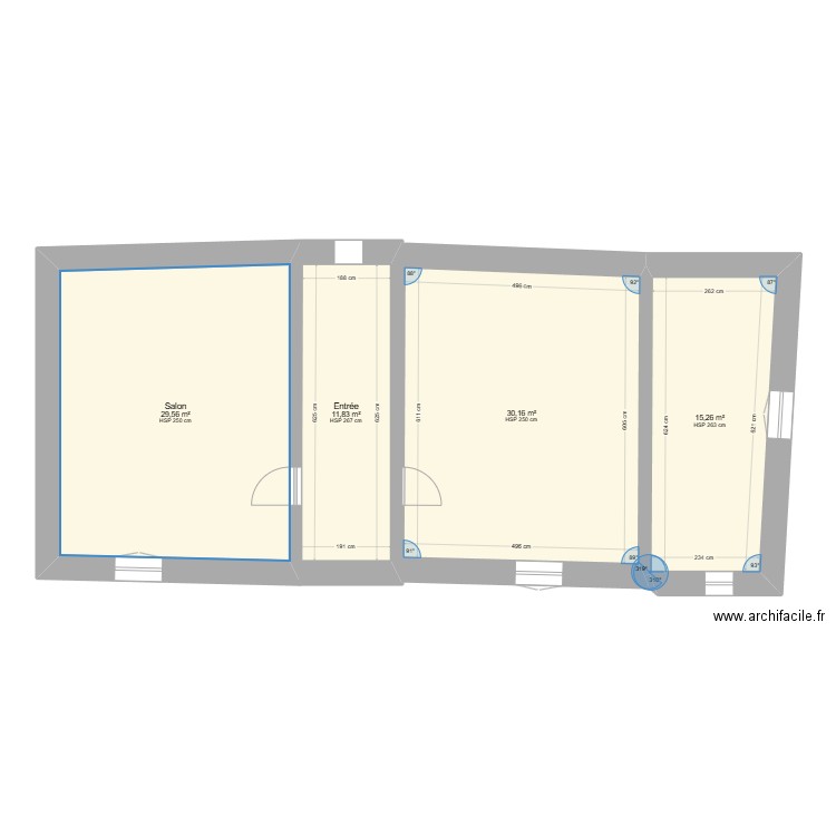 maison hélène. Plan de 4 pièces et 87 m2