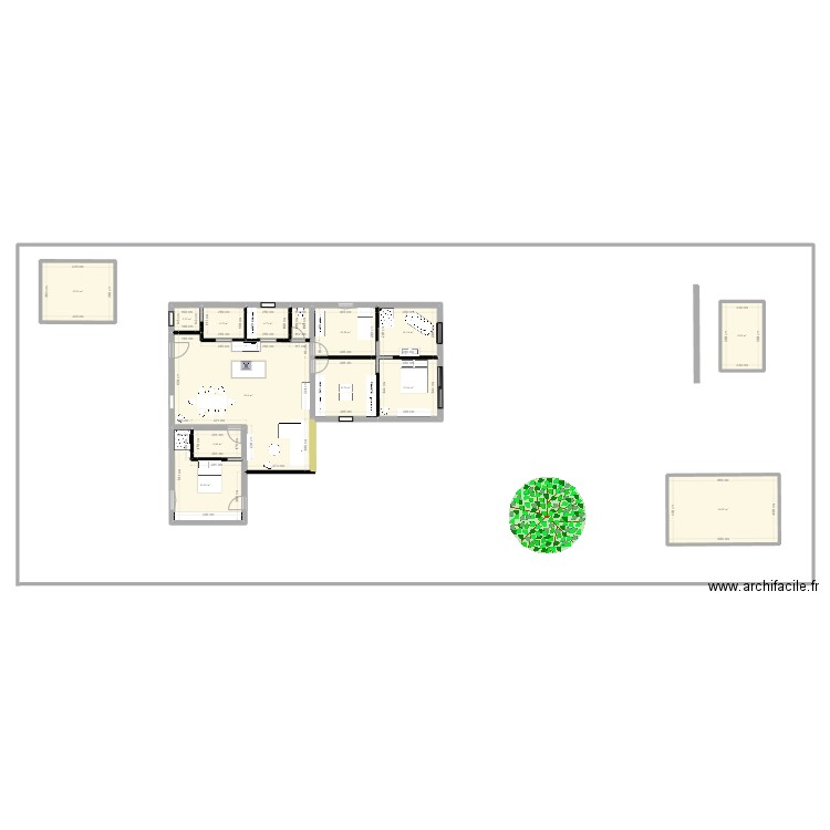 MaisonLu_V2. Plan de 14 pièces et 181 m2