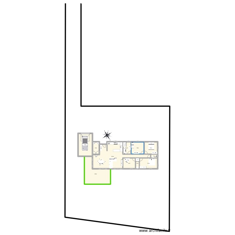 test 3. Plan de 11 pièces et 173 m2