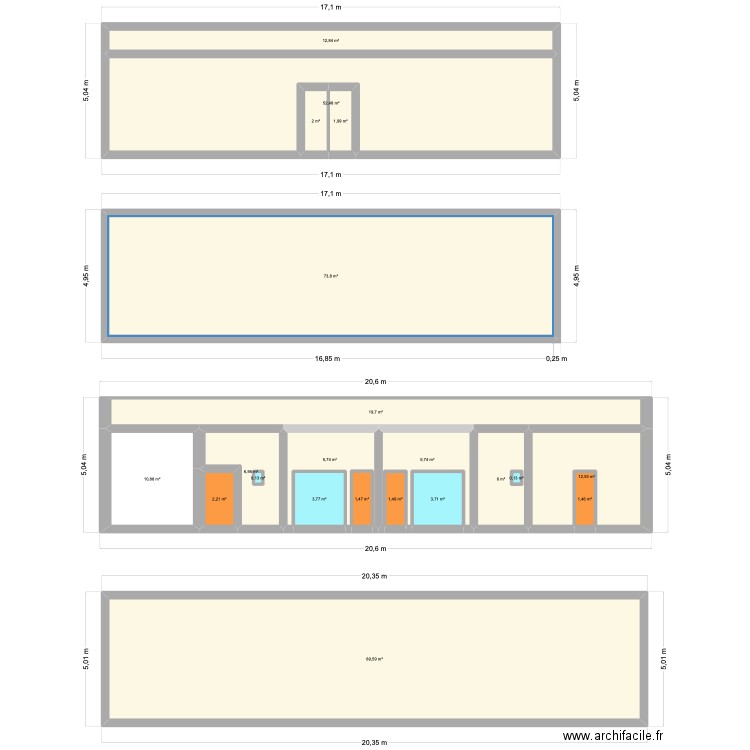 Emin . Plan de 21 pièces et 315 m2