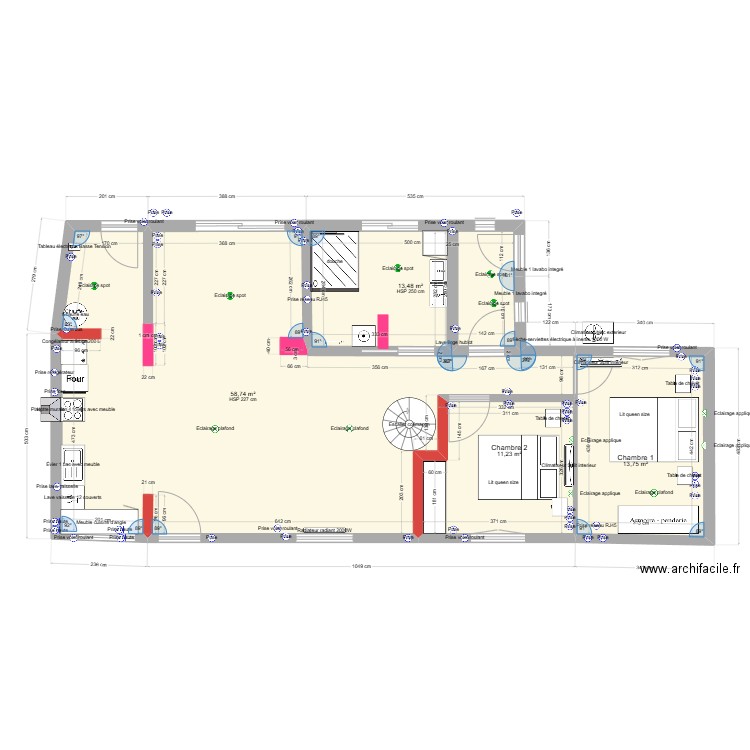 2025 02 19 MEZEROLLES SALLE DE BAINS 2. Plan de 4 pièces et 97 m2