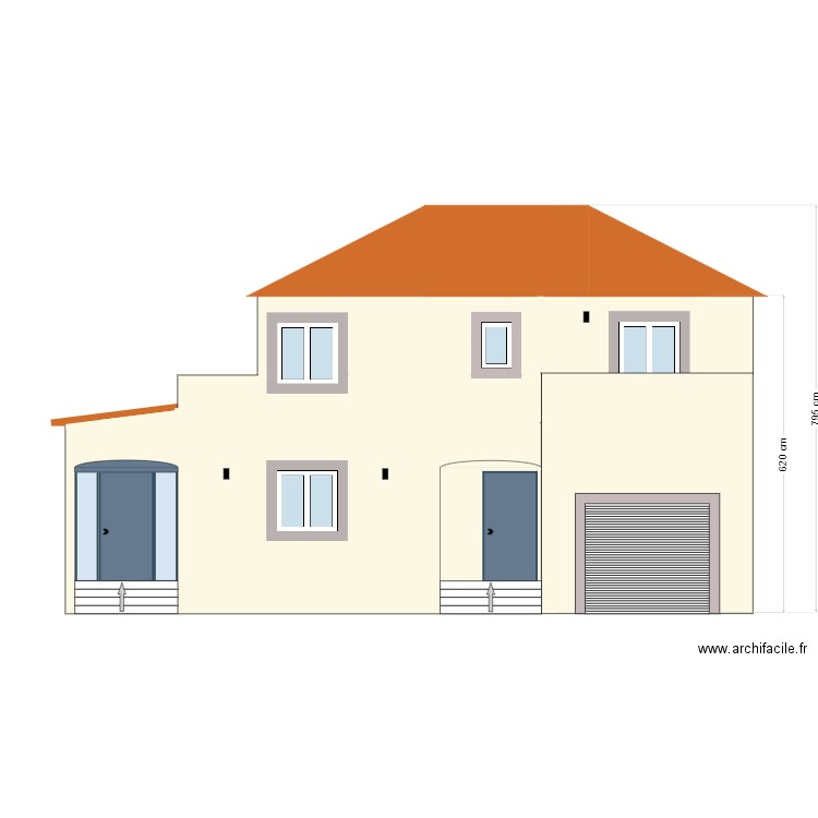 FACADE AVANT (Après Travaux). Plan de 2 pièces et 101 m2