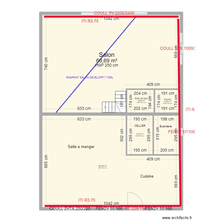 VIT ANAIS / ASTAFORT. Plan de 12 pièces et 299 m2