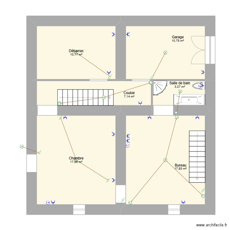 MAGNIN_NIV1. Plan de 6 pièces et 68 m2