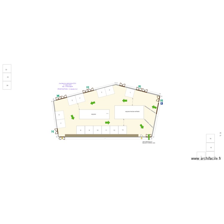 espace champagne test. Plan de 1 pièce et 584 m2