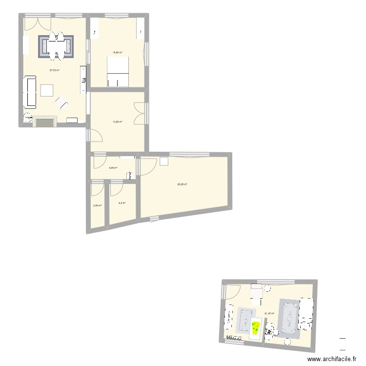 Saint Nicolas 3. Plan de 8 pièces et 111 m2