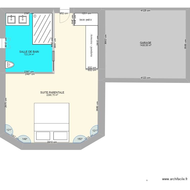 THOMAS. Plan de 3 pièces et 156 m2