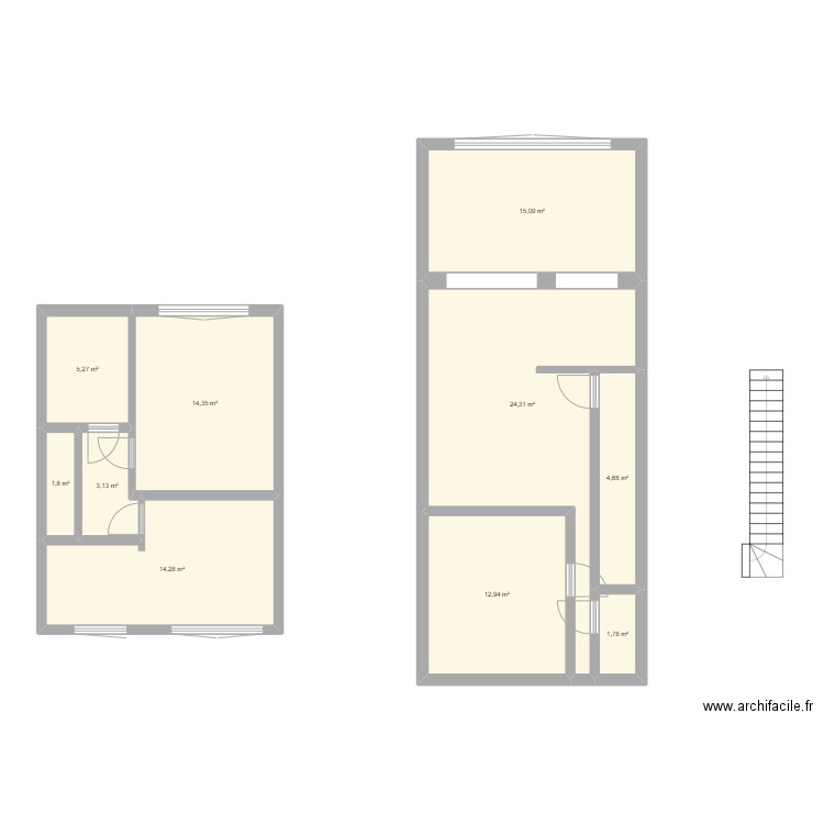 a construrie premier j. Plan de 10 pièces et 98 m2