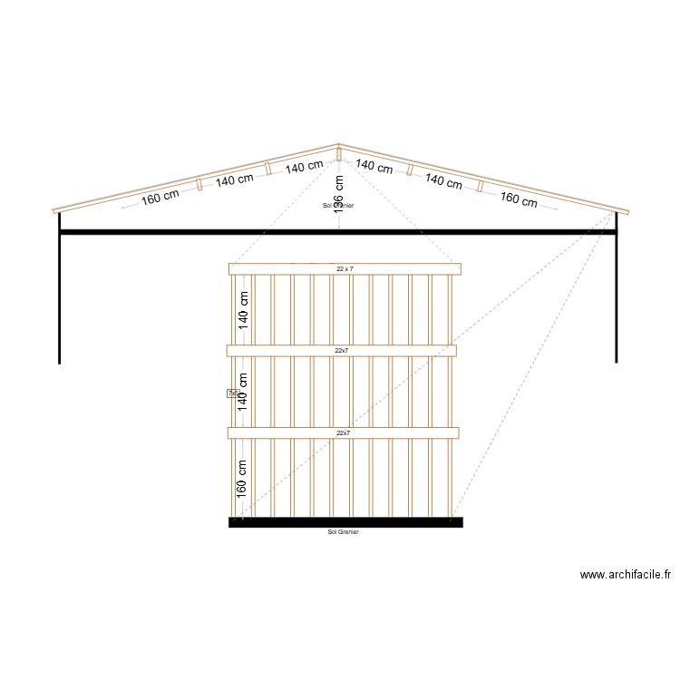 toiture. Plan de 0 pièce et 0 m2