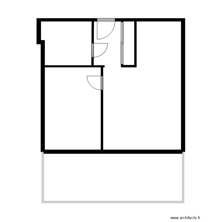 WEISSE. Plan de 4 pièces et 54 m2