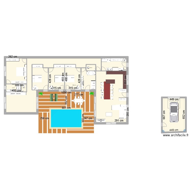 Mignaloux LUC. Plan de 8 pièces et 237 m2