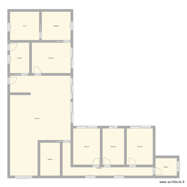 Maison . Plan de 11 pièces et 171 m2