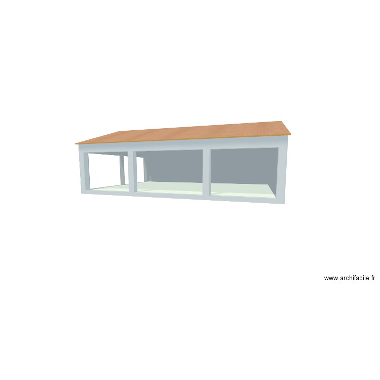 ABRI. Plan de 1 pièce et 61 m2