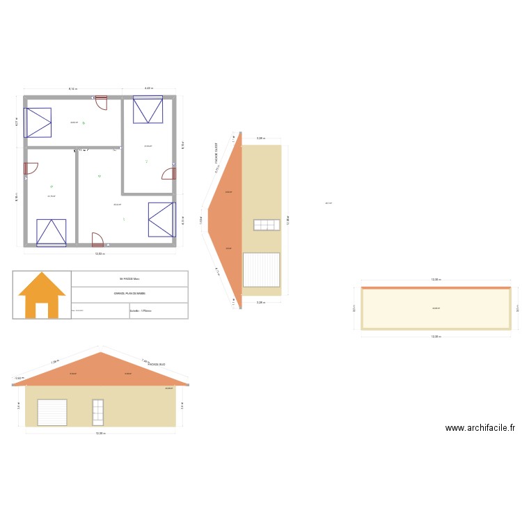 GARAGE MASSE ET FACADE P2. Plan de 11 pièces et 294 m2