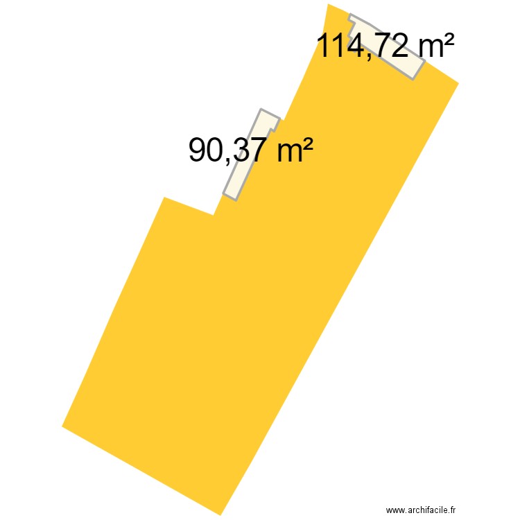 Plan cadastre meleto. Plan de 2 pièces et 205 m2