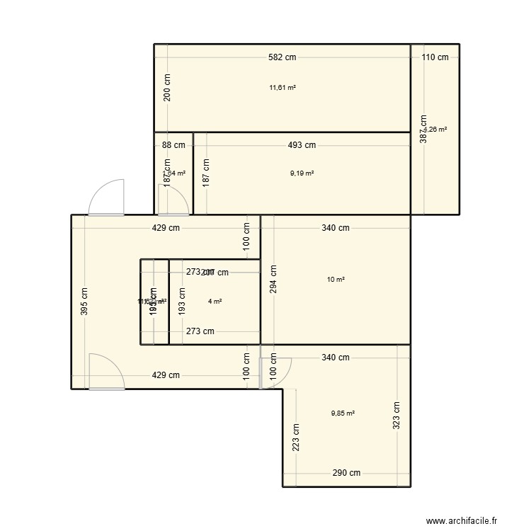 Jb's Home v2. Plan de 9 pièces et 63 m2