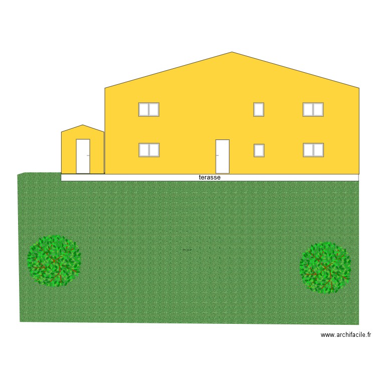 facade arierre avant travaux. Plan de 0 pièce et 0 m2