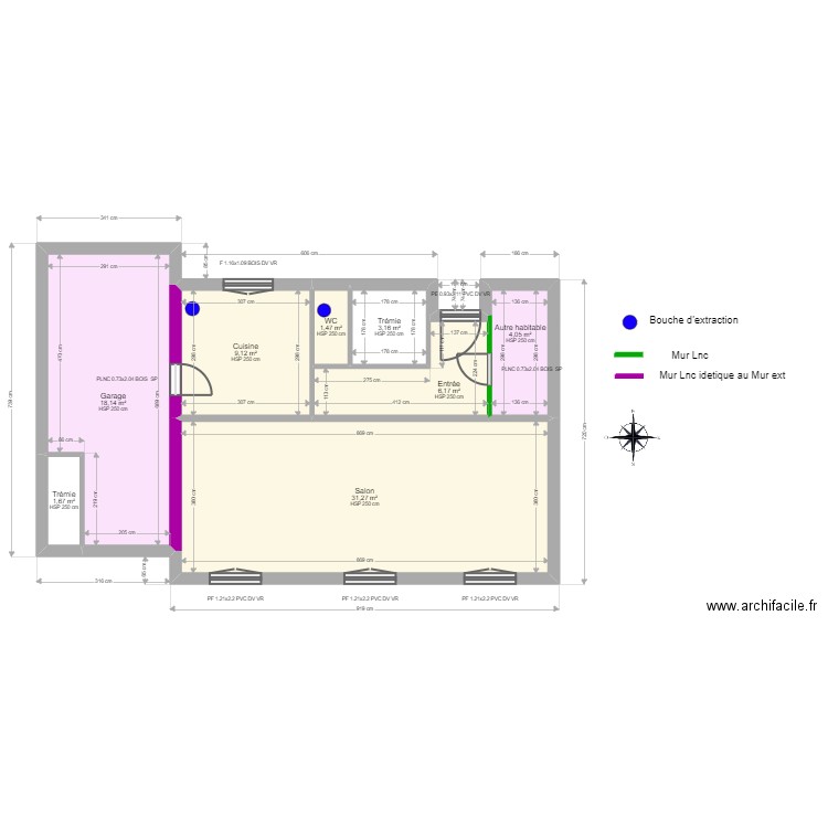 ML24014469. Plan de 24 pièces et 203 m2