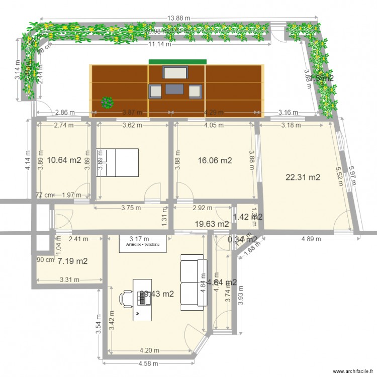 plan conciergerie pour plan electrique. Plan de 0 pièce et 0 m2