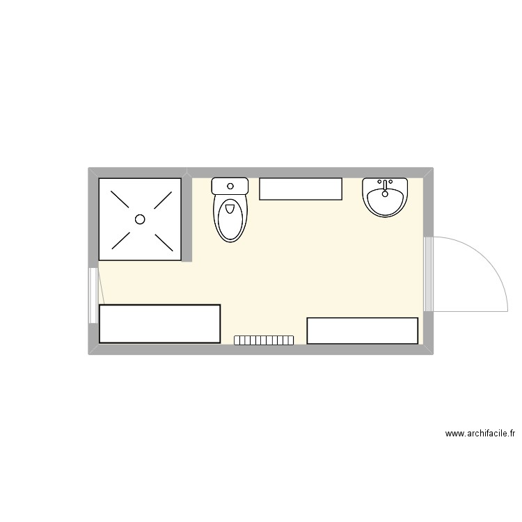 VAD D. Domingues. Plan de 1 pièce et 6 m2