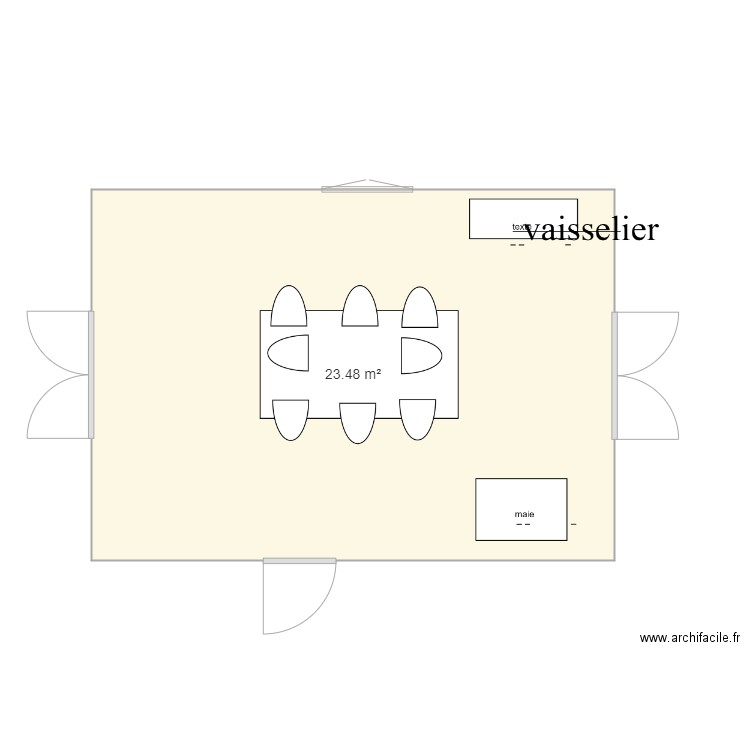 salle amanger. Plan de 0 pièce et 0 m2