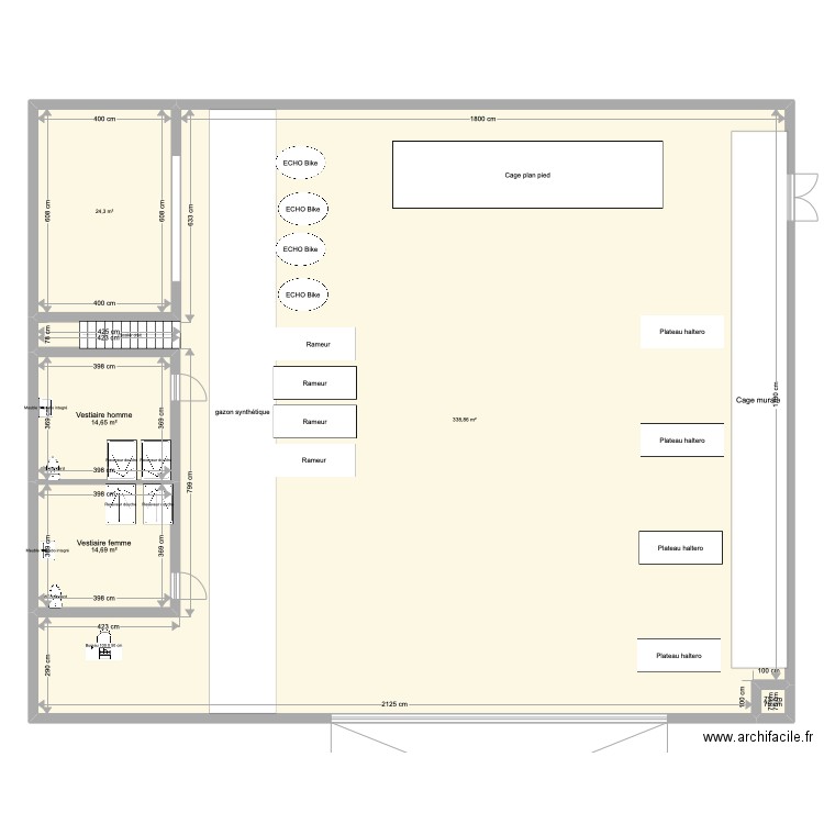 Salle BOX. Plan de 0 pièce et 0 m2