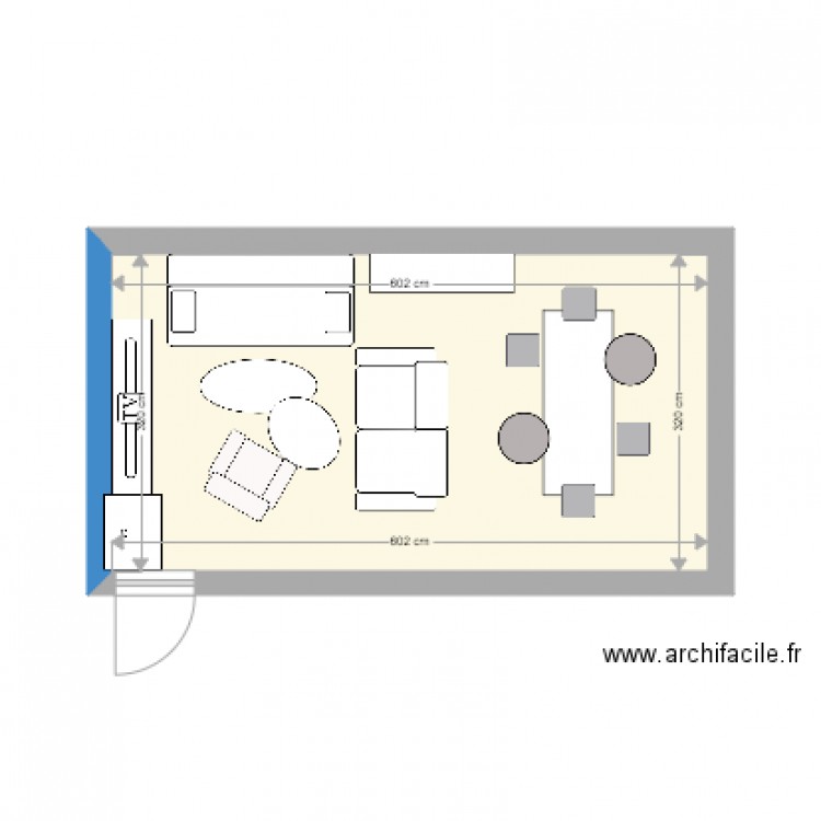 Salon Salle à manger. Plan de 0 pièce et 0 m2