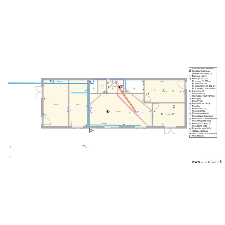 elec rp. Plan de 0 pièce et 0 m2