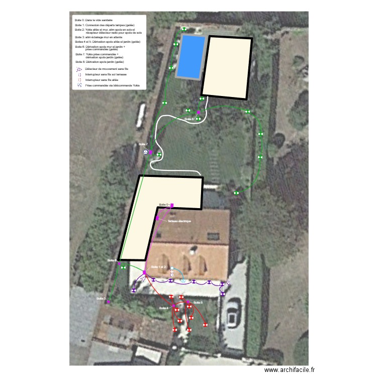 Éclairage roulant. Plan de 4 pièces et 92 m2