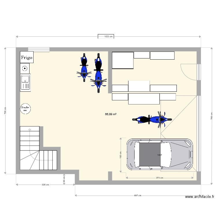 garage. Plan de 0 pièce et 0 m2