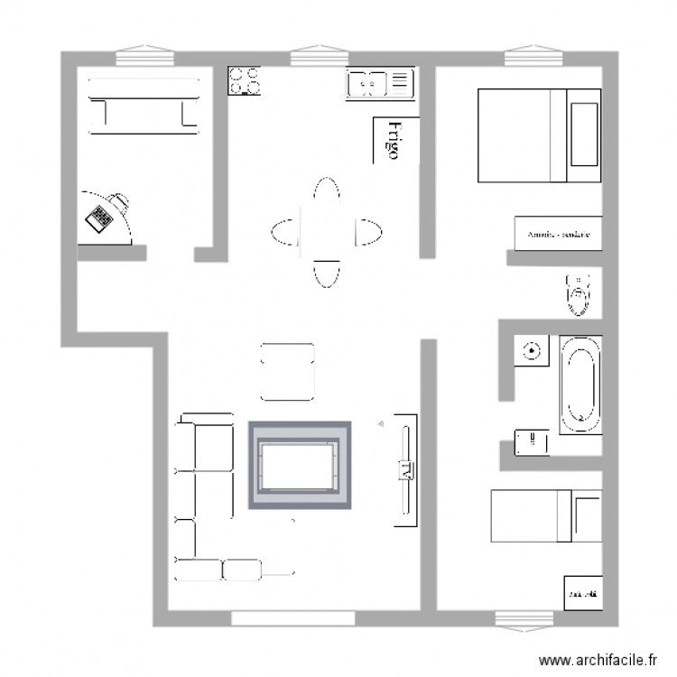 apart CD. Plan de 0 pièce et 0 m2