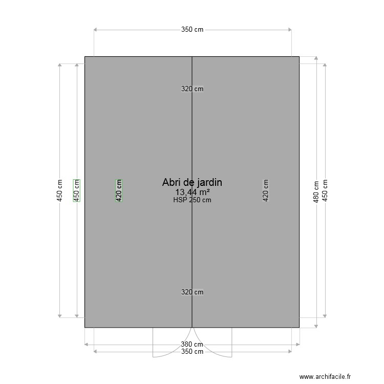 Abri de jardin version 2. Plan de 0 pièce et 0 m2