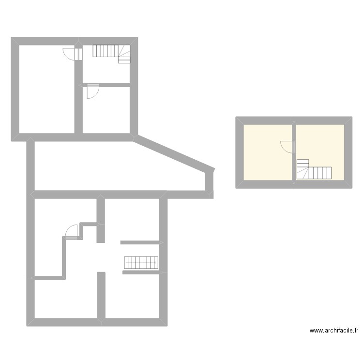 RF_cave. Plan de 5 pièces et 129 m2