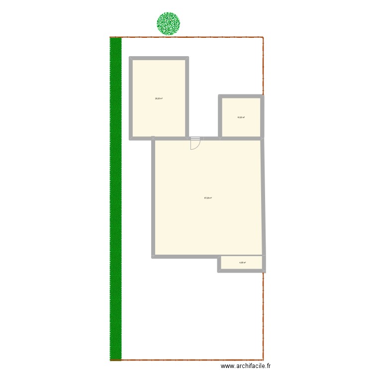 PLAN MAISON 2. Plan de 4 pièces et 132 m2