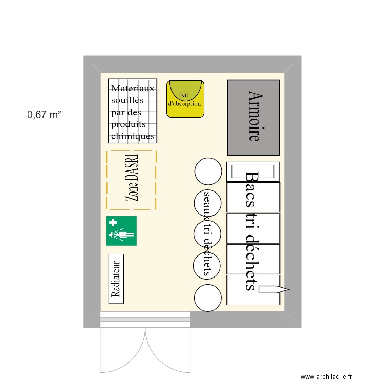 Local déchets 1.060 Actuel. Plan de 0 pièce et 0 m2