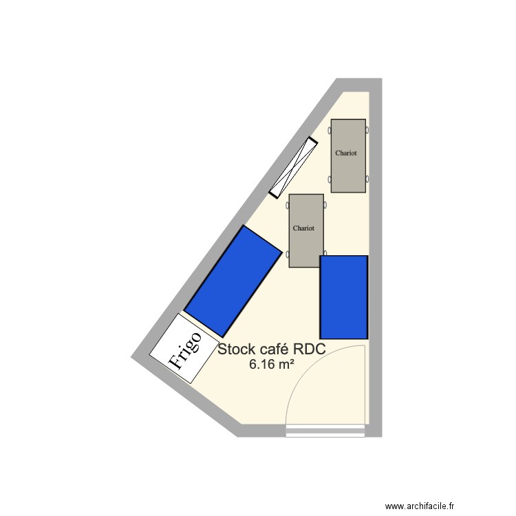 Stock café RDC. Plan de 0 pièce et 0 m2