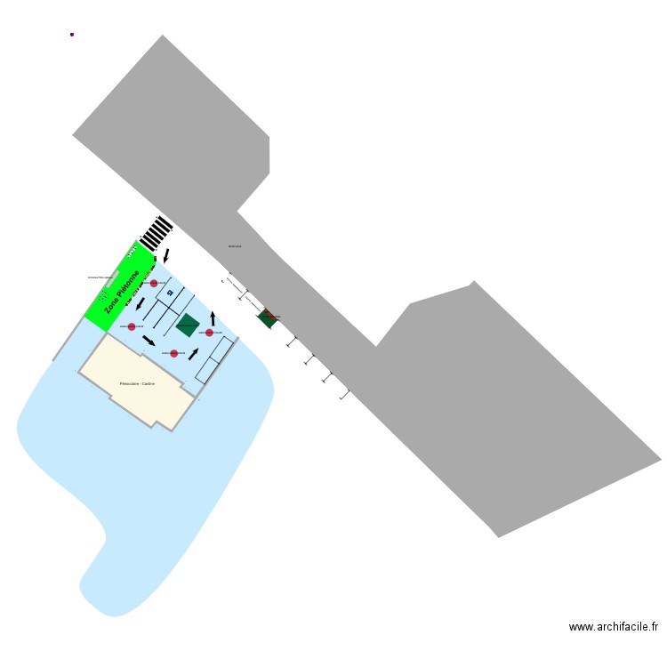 parking école. Plan de 0 pièce et 0 m2