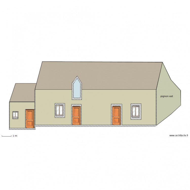 plan de coupe facade 1.02. Plan de 0 pièce et 0 m2